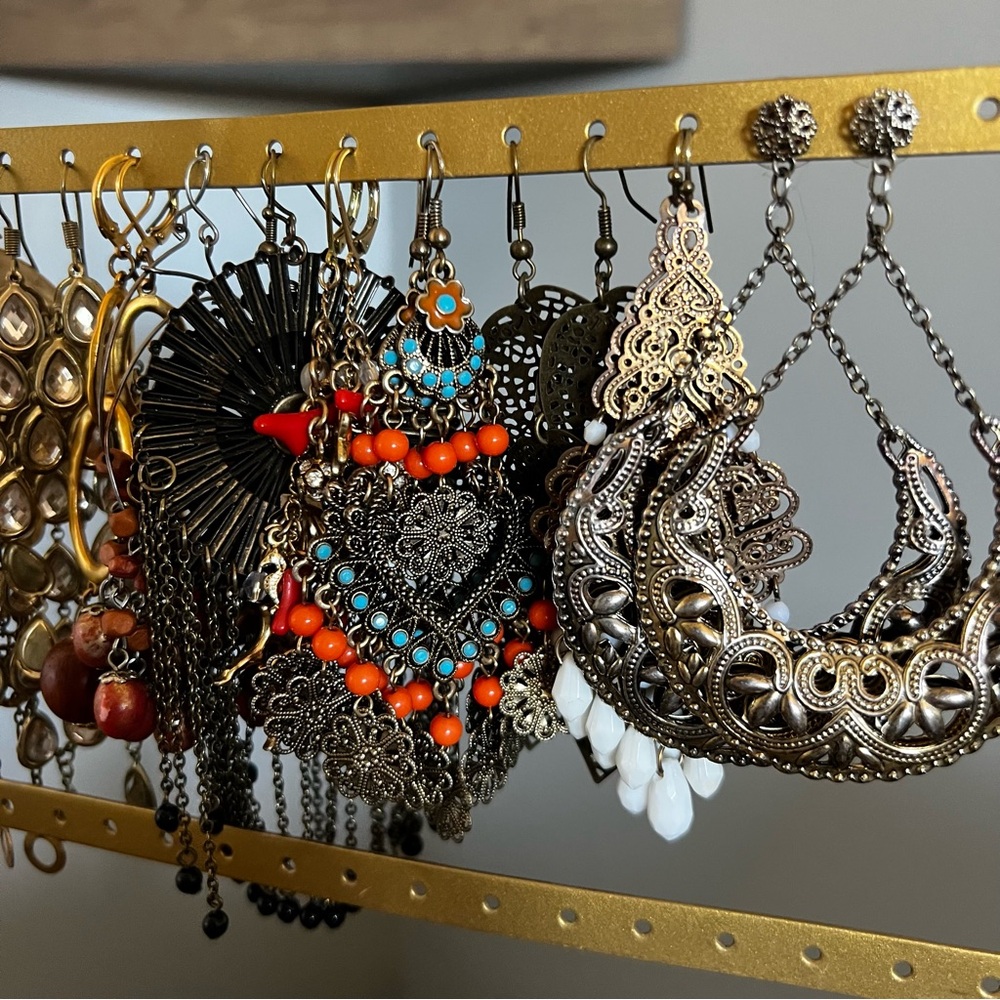 Assorted Gold Statement Earrings - image 7